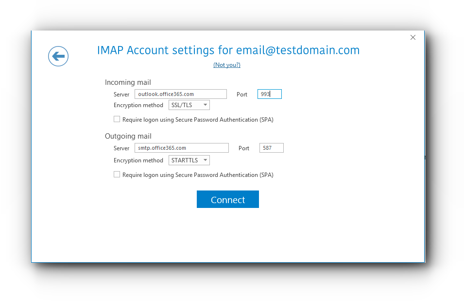 add mail account to outlook 365
