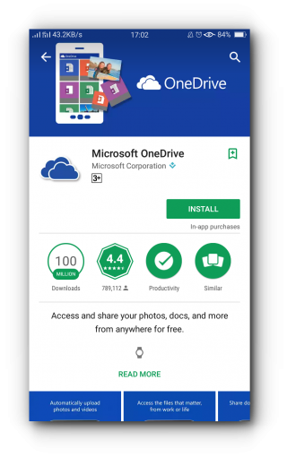 Onedrive download android