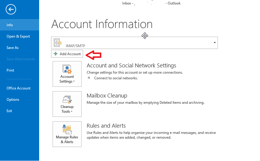 two email accounts in outlook 2016